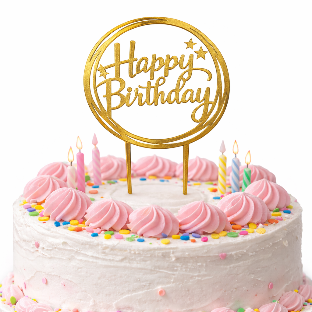Happy Birthday Cake Topper | Cake Decoration