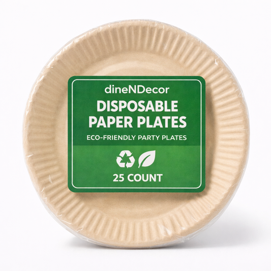 Disposable Paper Plates | Eco-Friendly Party Plates (25 Count)